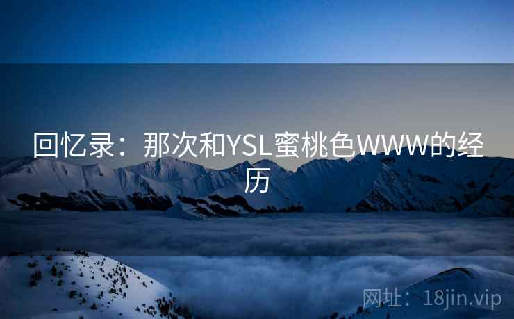 回忆录：那次和YSL蜜桃色WWW的经历