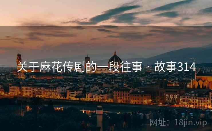 关于麻花传剧的一段往事 · 故事314 关于麻花传剧的一段往事 · 故事314