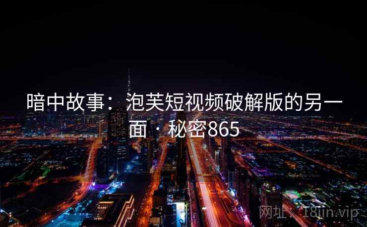 暗中故事：泡芙短视频破解版的另一面 · 秘密865